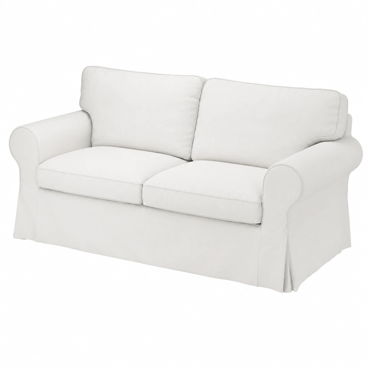 Hochwertiger Sofabezug für IKEA Ektorp 2-Sitzer, Weiß, Baumwolle, 179x88x88 cm